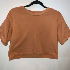 cropped fleece t-shirt